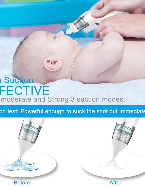 Load image into Gallery viewer, Baby Nasal Aspirator Automatic Nose Sucker Cleaner Nose Mucus Boogies Vacuum Cleaner with 3 Levels of Suction Rechargeable Portable Mucus Remover for Newborn Infant Toddler Kid
