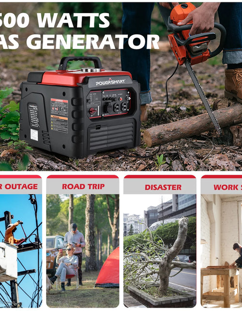 Load image into Gallery viewer, 1500W Gas Inverter Generator with Recoil Start: Portable &amp; Quiet Solution for Camping &amp; Home
