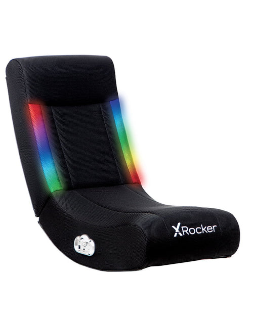 Load image into Gallery viewer, Solo RGB Audio Floor Rocker Gaming Chair, Black Mesh 29.33 in X 14.96 in X 24.21 In
