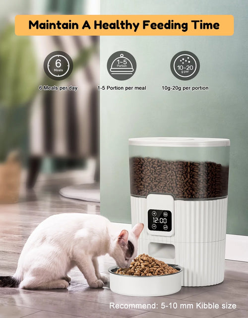 Load image into Gallery viewer, Automatic Cat Feeder, 3.5L Dual Power Pet Feeder Automatic Dry Food Dispenser, Control 1-4 Meals a Day, Automatic Dog Feeder
