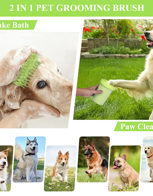 Load image into Gallery viewer, Dog Paw Washer, Dog Foot Cleaner,Things for Dogs Must Haves, 2 in 1 Pet Foot Washing Cup, Dog Summer Accessories Supplies, Muddy Paw Cleaner Dog Workout Equipment,Pet Paw Washer Clean Dog Paws- Green
