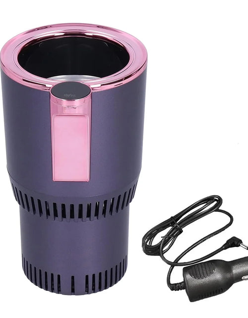 Load image into Gallery viewer, Car Cup Cooler Warmer, 2 in 1 Cooling Heating Mug Holder Cigarette Lighter Powered with LCD Display, Purple
