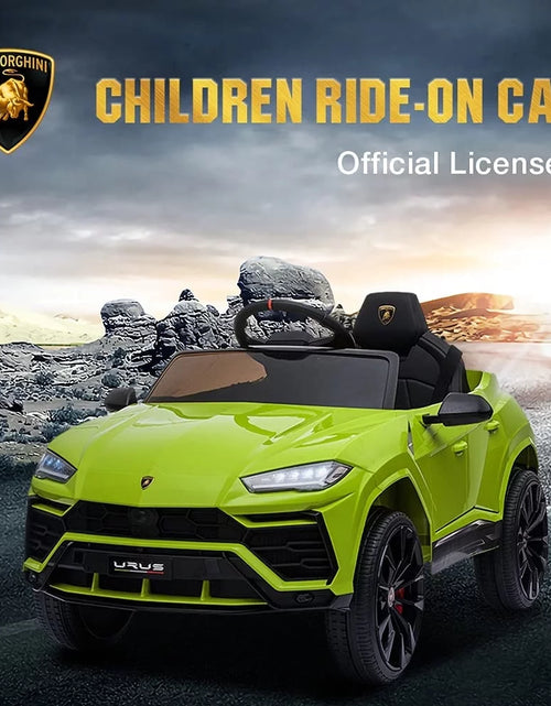 Load image into Gallery viewer, Lamborghini Urus 12V Electric Powered Ride on Car Toys for Girls Boys, Green Kids Electric Vehicles Ride on Toys with Remote Control, Foot Pedal, MP3 Player and LED Headlights, CL61
