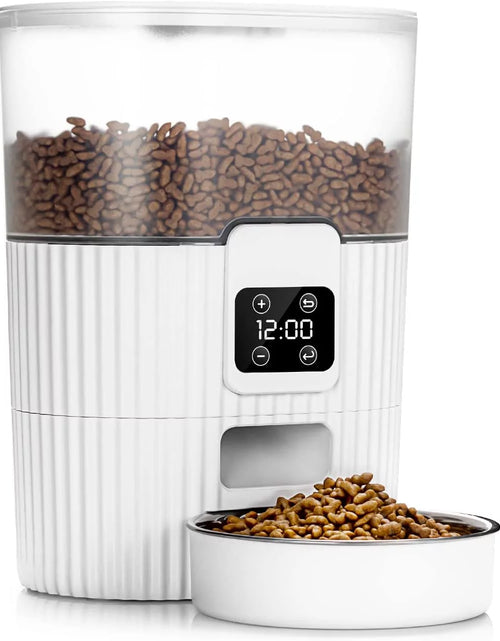 Load image into Gallery viewer, Automatic Cat Feeder, 3.5L Dual Power Pet Feeder Automatic Dry Food Dispenser, Control 1-4 Meals a Day, Automatic Dog Feeder
