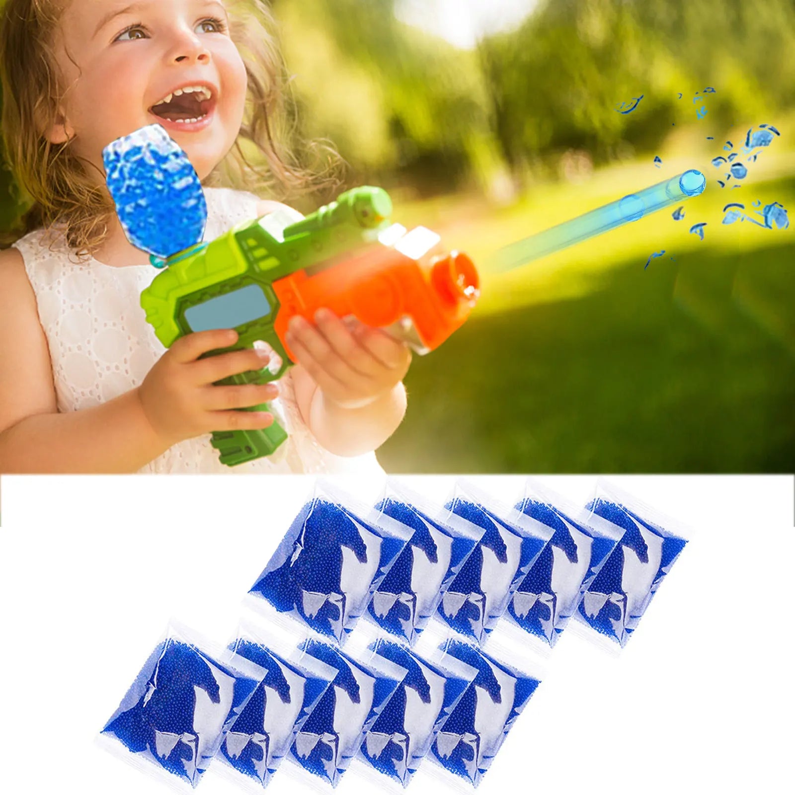 50000/100000Pcs Water Balls 7-8 MM Gel Splatter Ball Blaster Bullets Water Ball for Outdoor Activities Shooting Team Game Toys