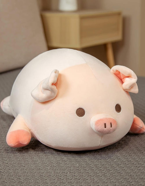 Load image into Gallery viewer, Pig Stuffed Animal 19.6” Kawaii Plushies Pig Plush Cute Pillow Plush Pillows Hugging Pillow, Fat Soft Stuffed Pig Plush Toy for Kids Girls Boys
