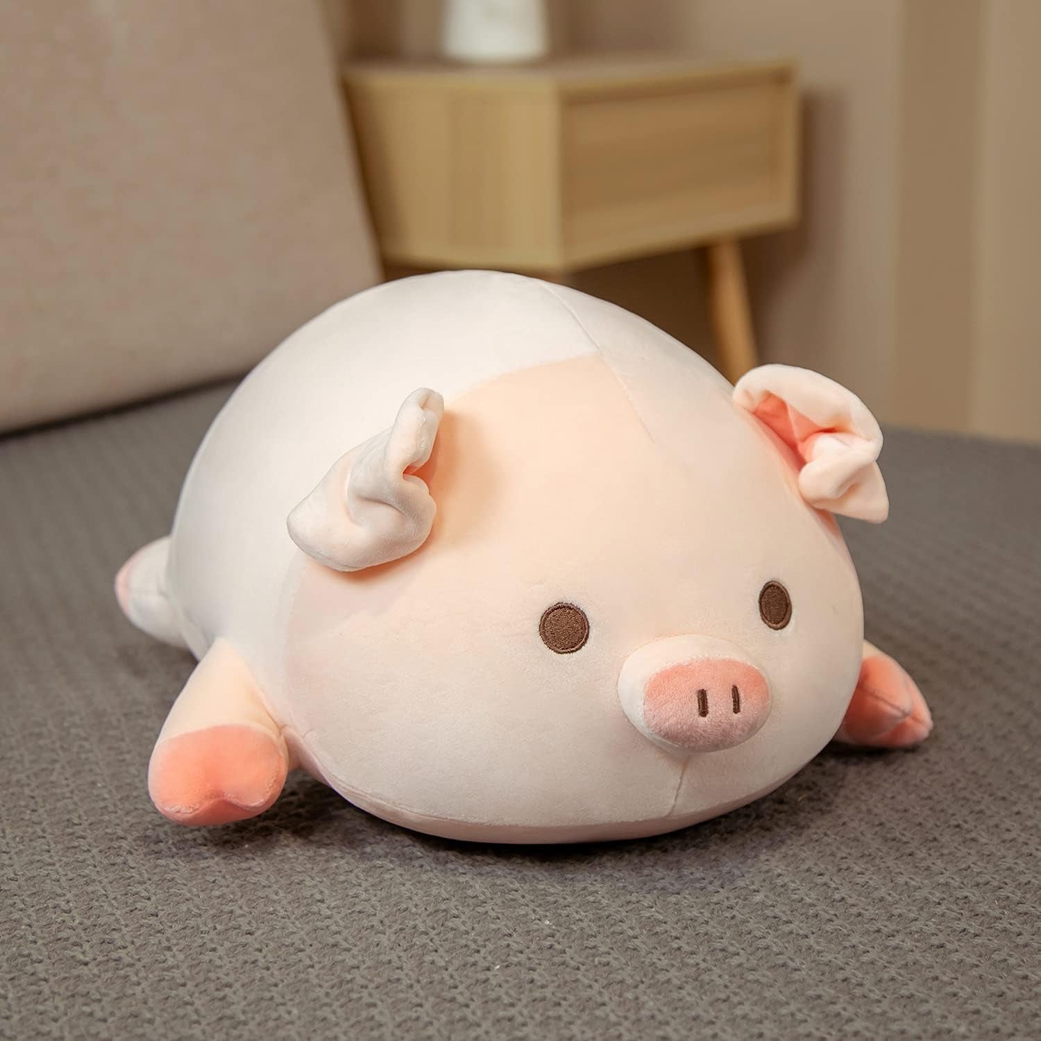 Pig Stuffed Animal 19.6” Kawaii Plushies Pig Plush Cute Pillow Plush Pillows Hugging Pillow, Fat Soft Stuffed Pig Plush Toy for Kids Girls Boys