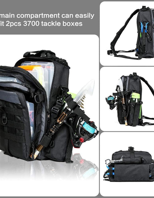 Load image into Gallery viewer, Fishing Backpack with Rod Holder Fishing Tackle Bag Fishing Gear Bag
