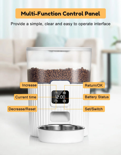 Load image into Gallery viewer, Automatic Cat Feeder, 3.5L Dual Power Pet Feeder Automatic Dry Food Dispenser, Control 1-4 Meals a Day, Automatic Dog Feeder
