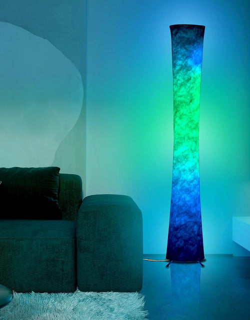 Load image into Gallery viewer, Soft Light LED Floor Lamp RGB Color Changing 61&#39;&#39; Modern Tall Lamp, Smart Standing Lamp with Remote Control and APP Control for Living Room, Bedroom and Game Room
