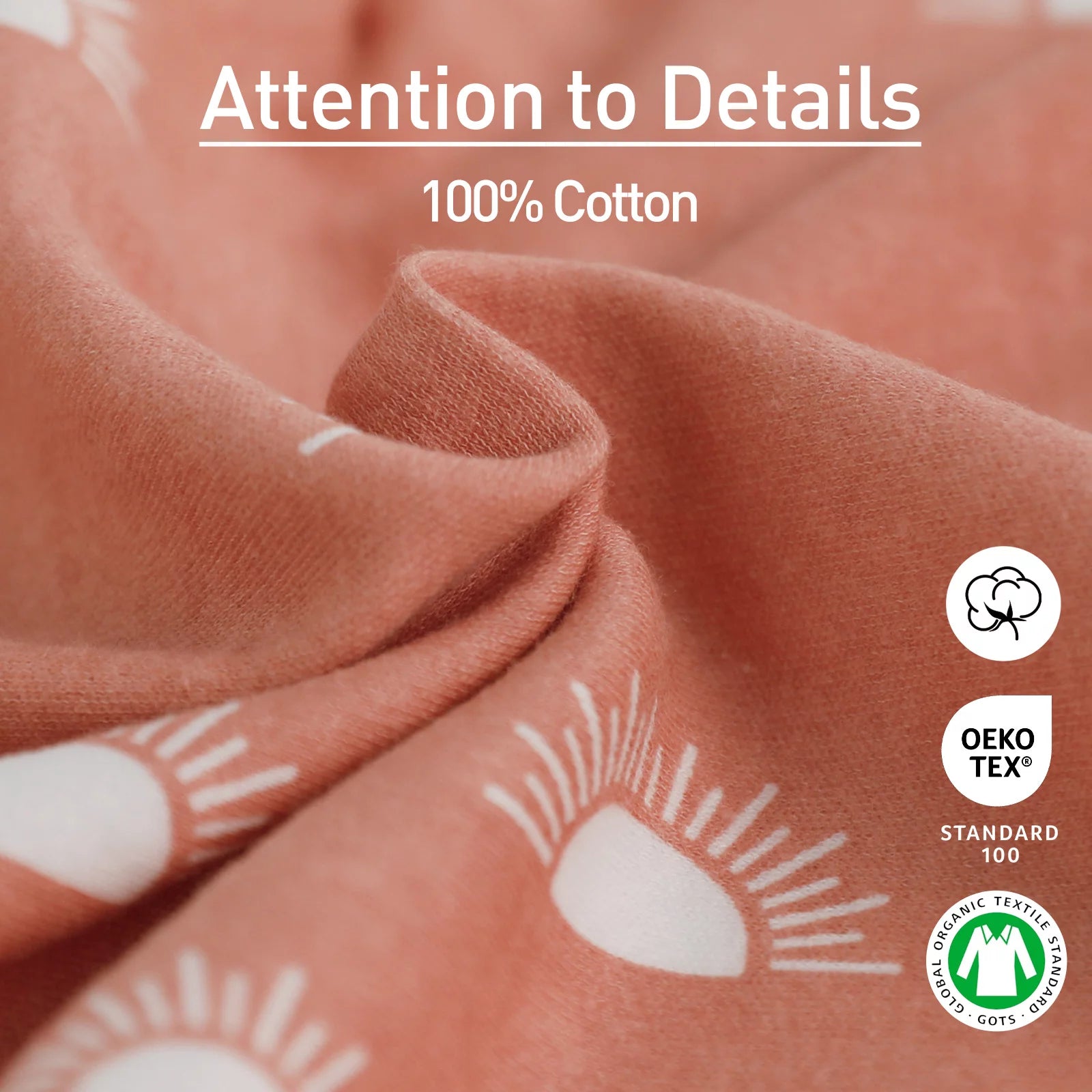 Organic Cotton Swaddle 3-Pack for 0-3 Months Newborn Boys Girls, Moon Stars