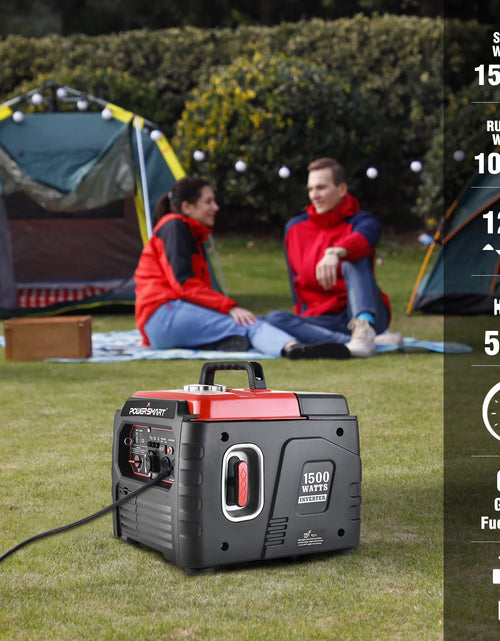 Load image into Gallery viewer, 1500W Gas Inverter Generator with Recoil Start: Portable &amp; Quiet Solution for Camping &amp; Home
