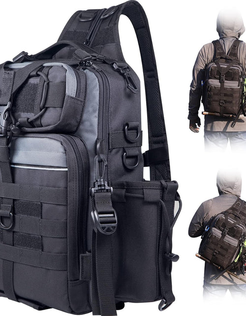 Load image into Gallery viewer, Fishing Backpack with Rod Holder Fishing Tackle Bag Fishing Gear Bag
