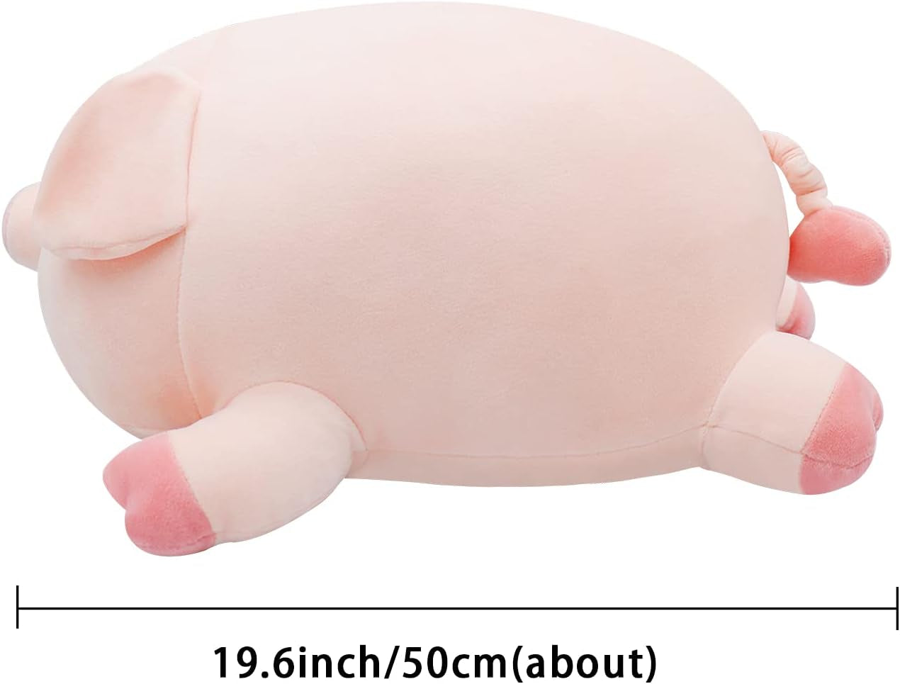 Pig Stuffed Animal 19.6” Kawaii Plushies Pig Plush Cute Pillow Plush Pillows Hugging Pillow, Fat Soft Stuffed Pig Plush Toy for Kids Girls Boys