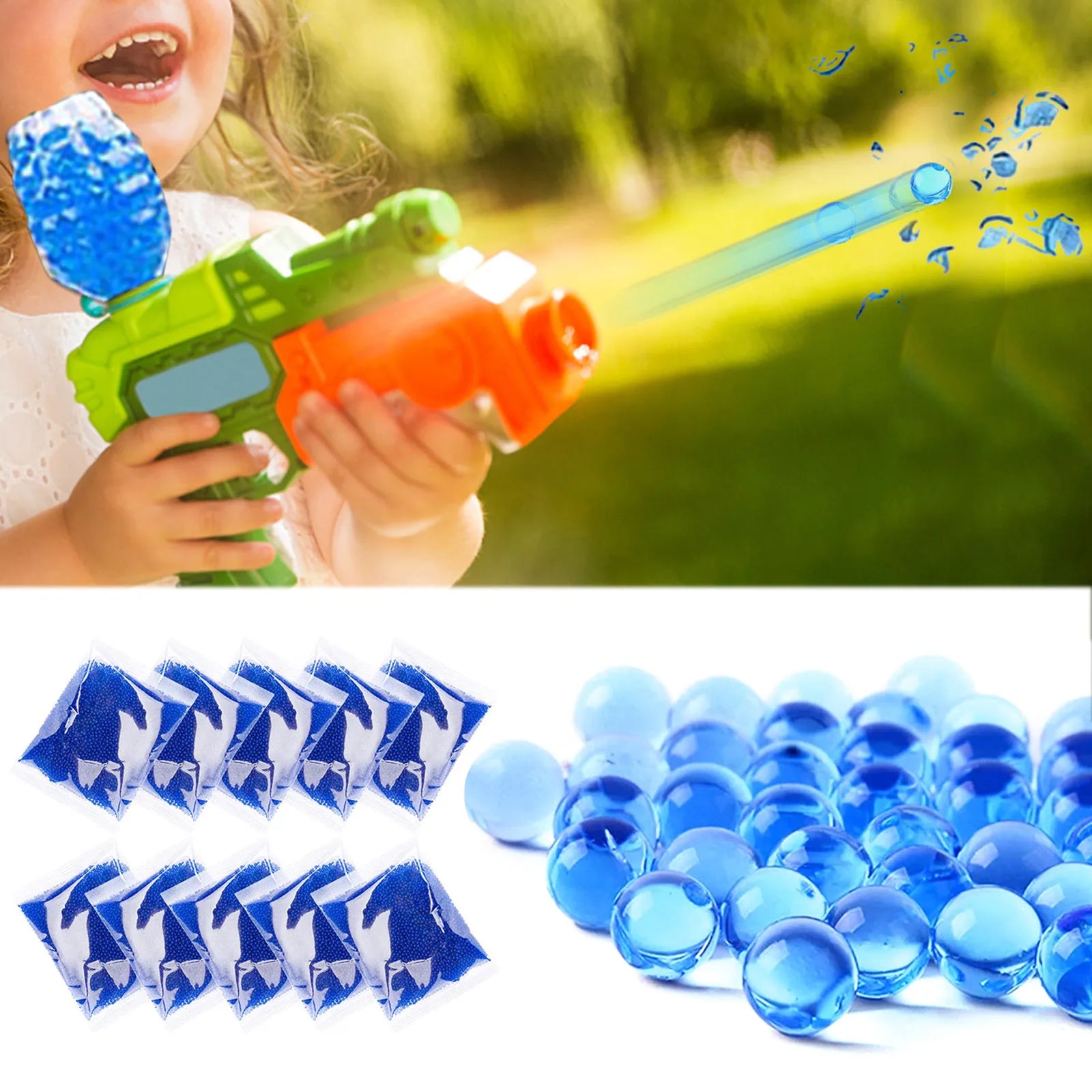 50000/100000Pcs Water Balls 7-8 MM Gel Splatter Ball Blaster Bullets Water Ball for Outdoor Activities Shooting Team Game Toys