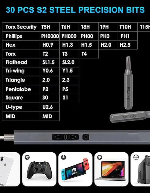 Load image into Gallery viewer, Mini Electric Screwdriver, 36-In-1 Precision Electric Screwdriver, Small Electric Screwdriver Tool Set, for Computer, Doorbell, Macbook, Iphone, Watch, Glasses, Etc
