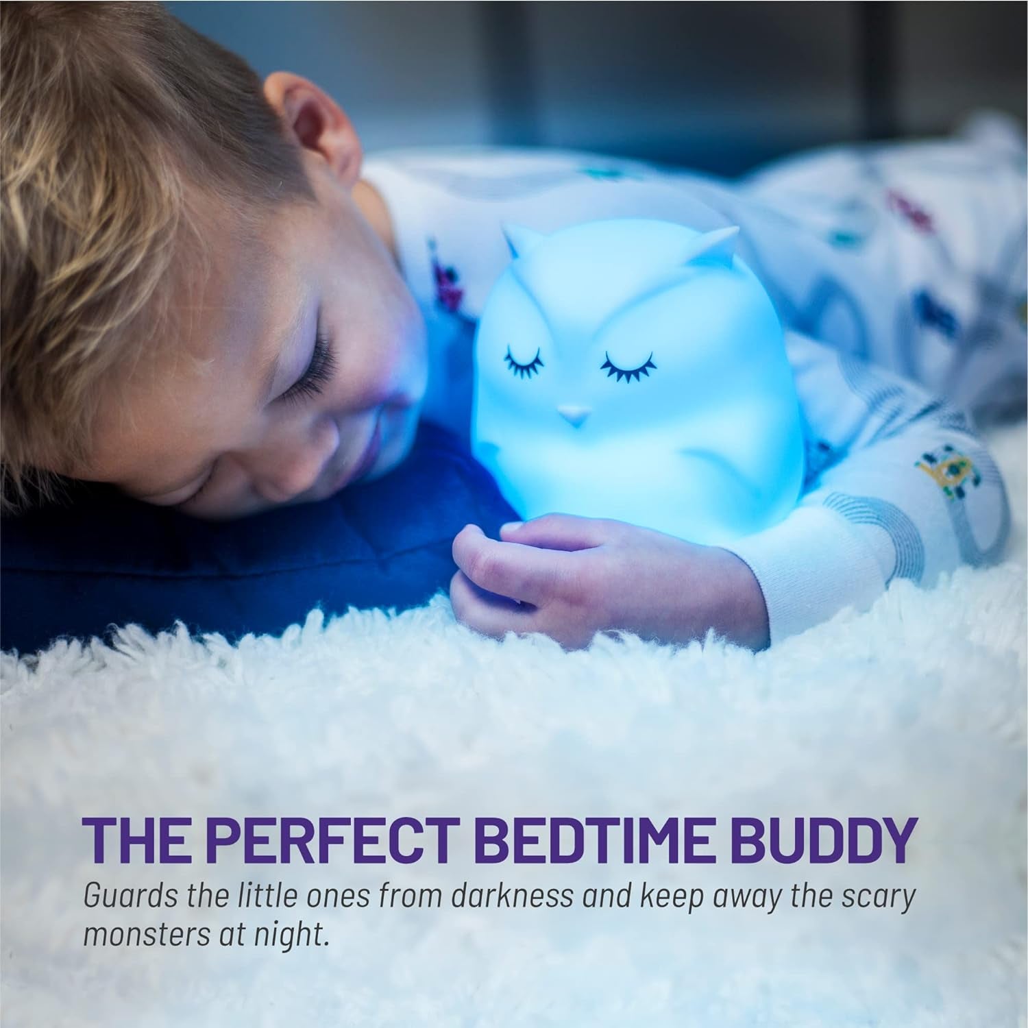 Silicone Night Light for Kids, Bear - 9 Soft Colors, Remote Sleep Timer - Rechargeable, Battery-Operated Light for Toddler, Baby, Girls, Boys - Bedroom, Nursery