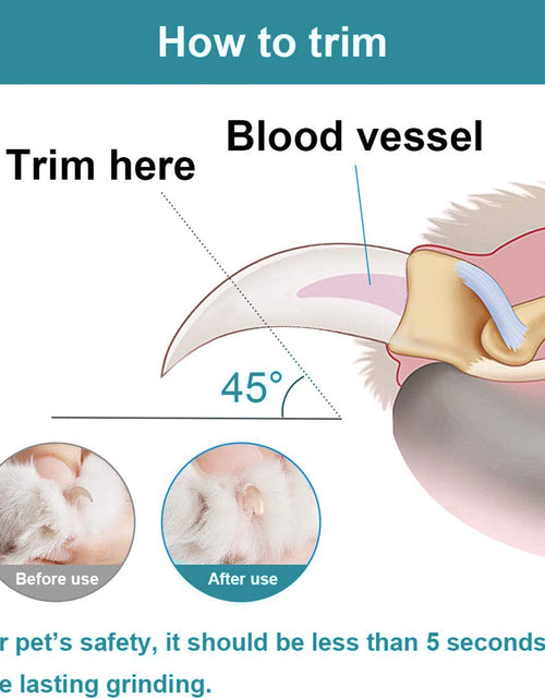 Load image into Gallery viewer, Pet Nail Grinder with LED Light &amp; 2 Grinding Heads, 2-Speed Low Noise &amp; More Powerful Dog Nail Grinder, Pet Nail Trimmer File, Painless Paw Claw Care, Quiet Toenail Grooming Tool for L/M/S Dogs/Cats
